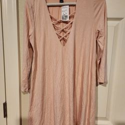Womens Forever 21 Short Light Pink Dress