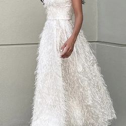 White Feather Dress 