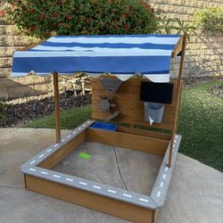 Kids Large Wooden Sandbox 