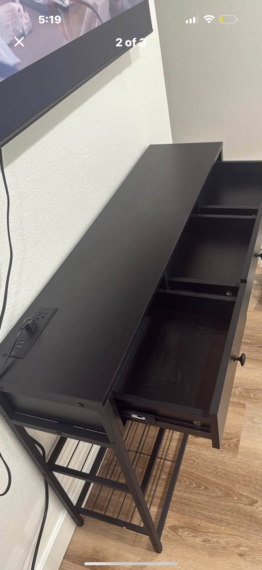 Black Console Table With Outlets