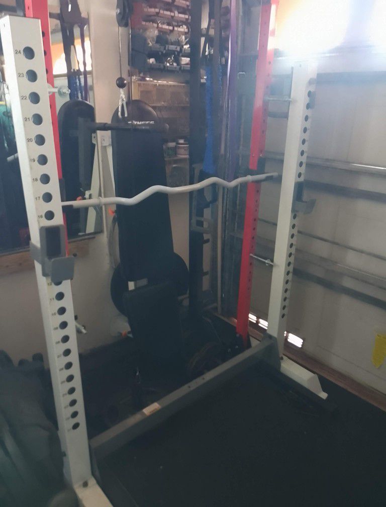 Weight Stations, Racks, Weights, Bars, Step Platforms+