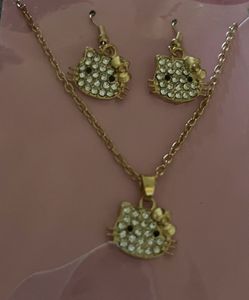 Hello Kitty gold jewelry set