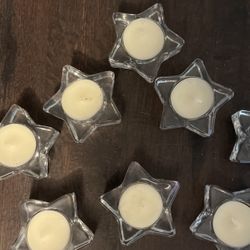 Eight Small Glass Tea Candle Holders