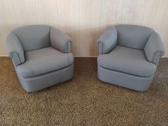 2 Blue Chairs