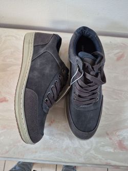 Edgar Gray Suede Men's Lace-Up Sneakers