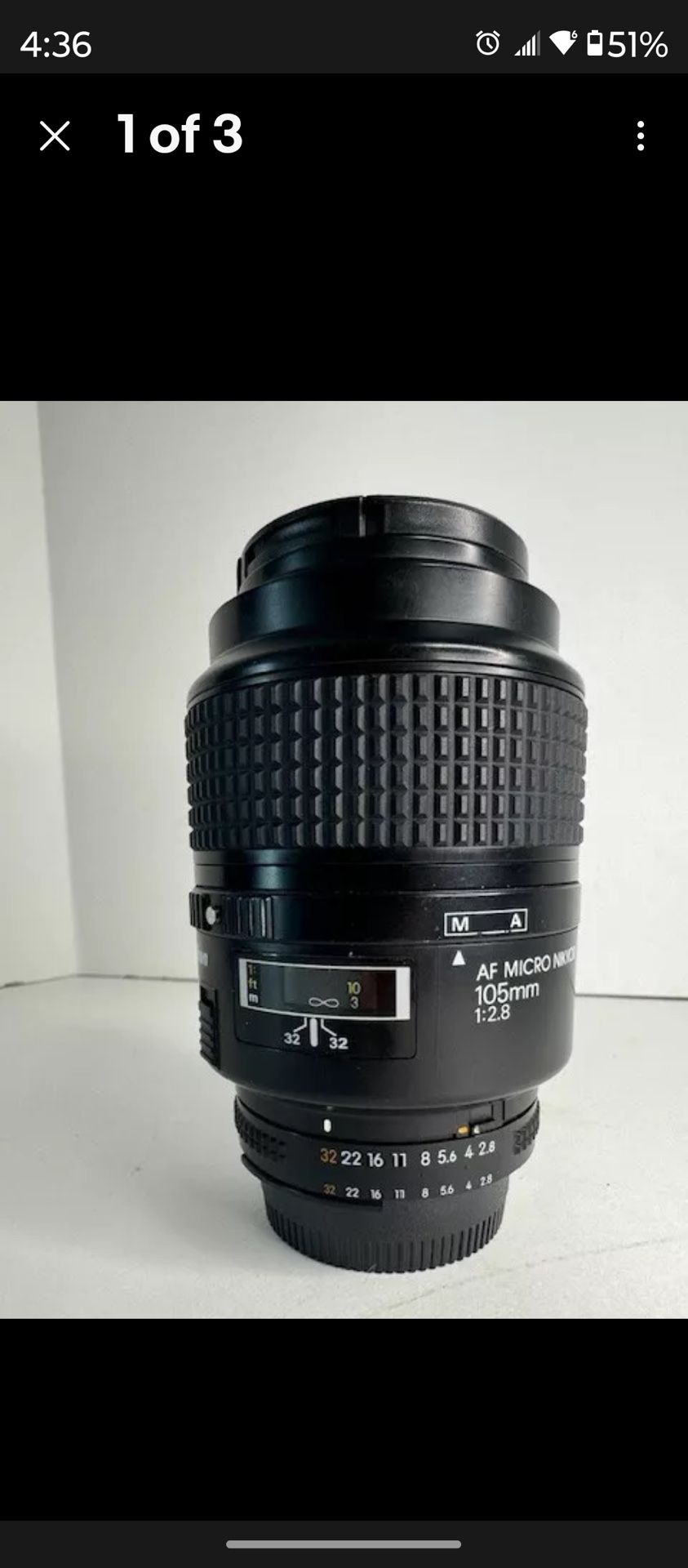 Nikon AF-D 105mm 2.8 Macro Lens
