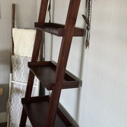 ⭐️ Wood 5 Shelf Ladder Bookcase  - Gently used $55 OBO