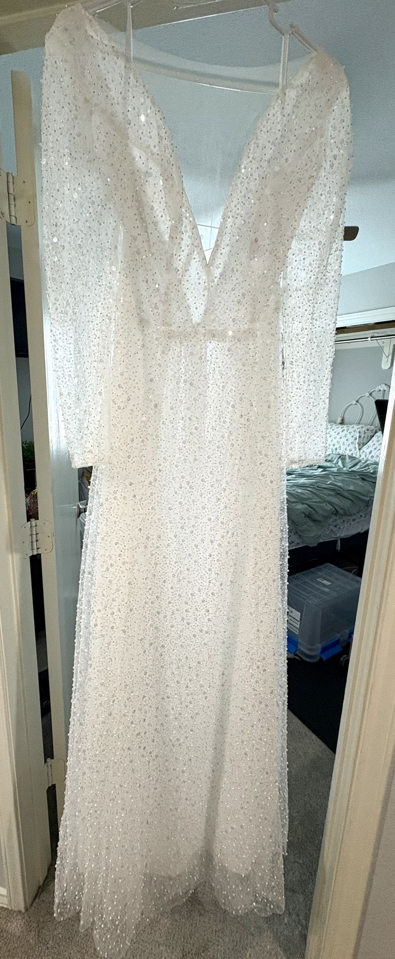 Beautiful Sheer Sparkly Beaded Dress