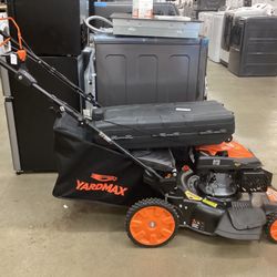 YARDMAX 22 in. 201 cc SELECT PACE 6 Speed CVT High Wheel RWD 3-in-1 Gas Walk Behind Self Propelled Lawn Mower