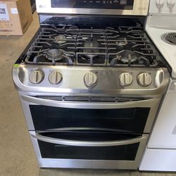 LG  LDG4313ST 30 Inch Double Oven Gas Range with 5 Sealed Burners