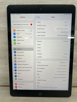 Apple iPad 7th Gen Wi-Fi + Cellular 32GB Space Gray Unlocked ZAGG Keyboard Case (PO1021324)