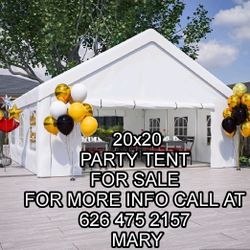 20x20 FT Party Tent with 2 Storage Bags & Removable Sidewalls, Outdoor Canopy Gazebo for Carport Camping Garden Wedding BBQ Commercial