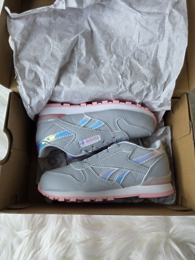 Reebok Classic Leather Step 'n' Flash Toddler 'Lucid Lilac Iridescent' Size 10