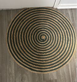 Round tweed mat rug