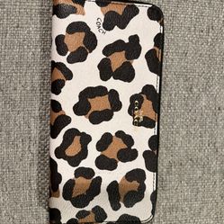 Authentic Coach Cheetah print Wallet 