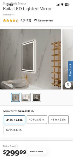 Kaila LED lighted Mirror