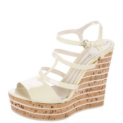 🔥 Gucci Patent & Cork Wedges - 38/8🔥
