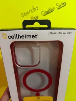 BRAND NEW iPhone 14 PRO MAX cellhelmet Magnitude MagSafe Compatible Clear Red Case for Apple 6.7 Inch 2022 13FT Drop Tested Anti Yellowing Phone Cover