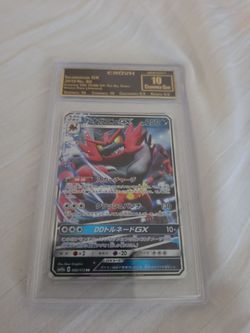 Incineroar GX Japanese Pokémon Card CGC 10 Crowned Gem