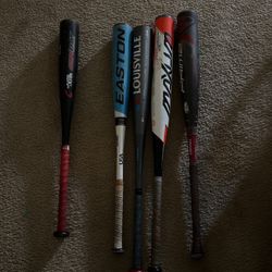4 Usssa Basebat And 1 USA Little Bat 
