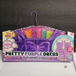 NIB It's So Me Pretty Purple Dress Hanging Jewelry Designer Organizer Kit Craft 6+