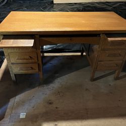Vintage Sold Oak Desk