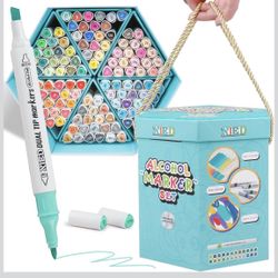 Alcohol Markers, 120 Colors Premium Hexagonal Markers