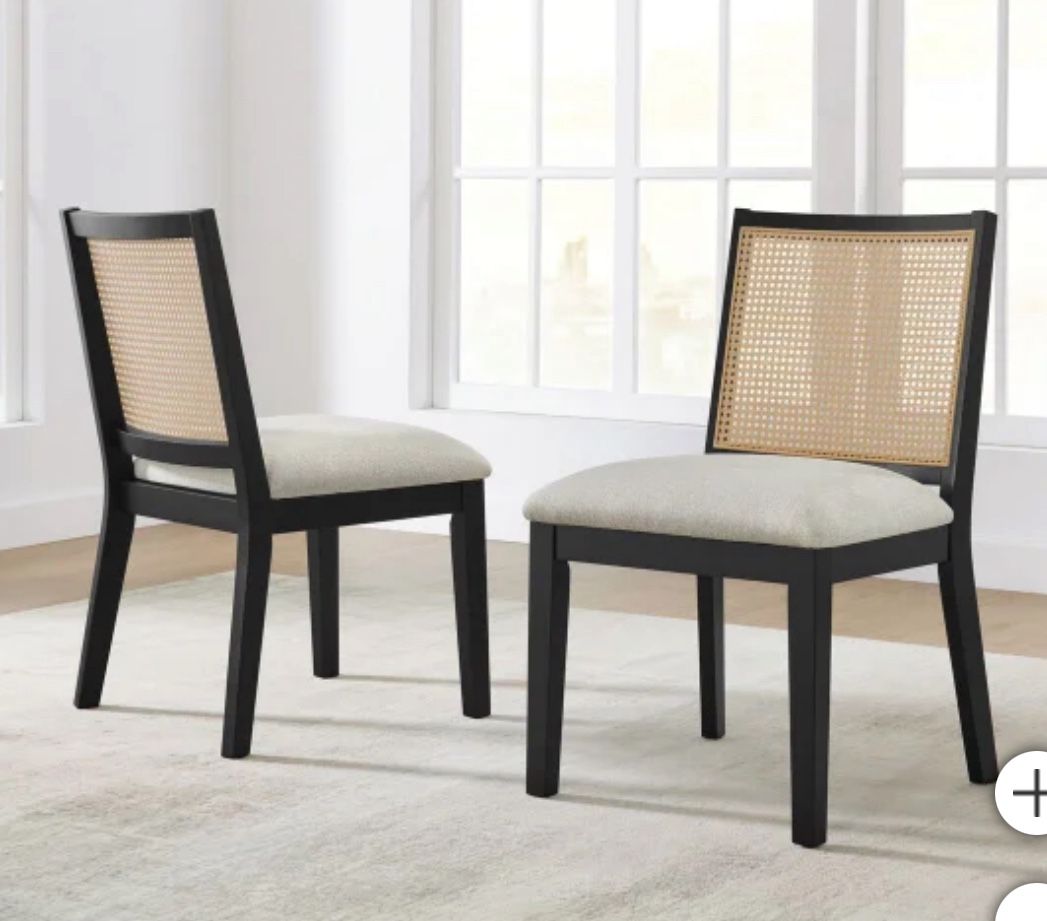 Brand New Set Of 2 Harrison Dining Chair, Tan