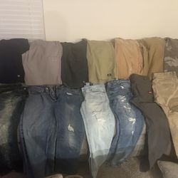 14 Pair Of Men’s Shorts And Pants And Jeans For 60