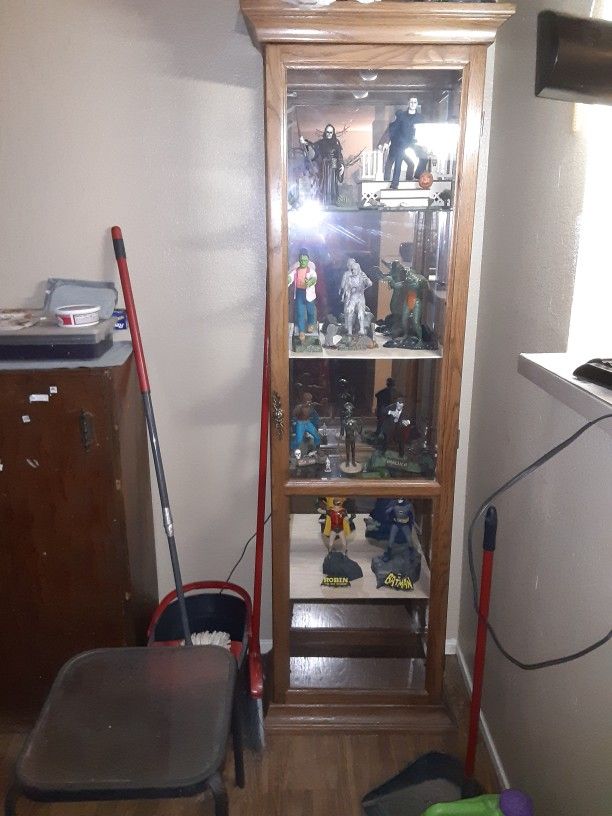 5 Shelf Lighted Curio Cabinet 