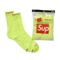 SUPREME/ HANES CREW SOCKS 4 PACK