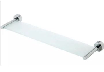 Seasons 21.5” Bathroom Shelf Brushed Nickel Glass 4”