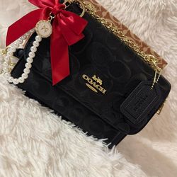 All black Coach Bag