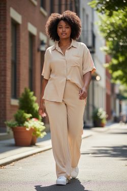 Tan pant set