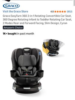 Graco EasyTurn 360 2-in-1 Rotating Convertible Car Seat Infant to Toddler  Cyran Fashion