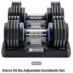 Xterra 55 lbs Adjustable Dumbbells Set