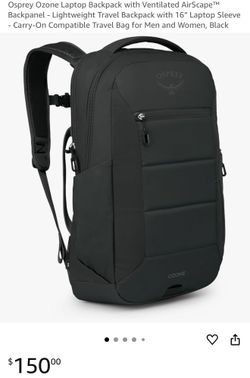 Osprey Ozone Laptop Backpack with Ventilated AirScape™ Backpanel - Lightweight Travel Backpack with 16” Laptop Sleeve - Carry-On Compatible Travel Bag