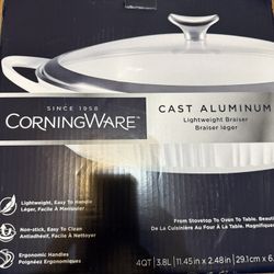 New Corning Ware Cast Aluminum Lightweight Braiser 