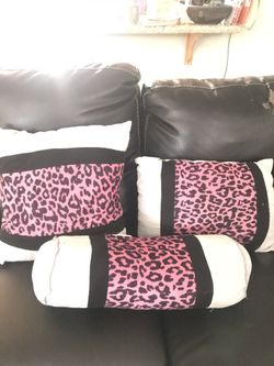 Leopard print pillows
