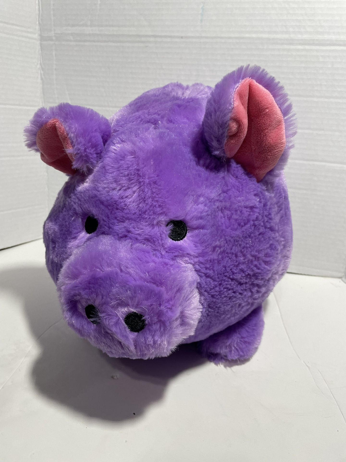 Purple Piggy Bank Stuffed Animal Plush Pig FAB NY