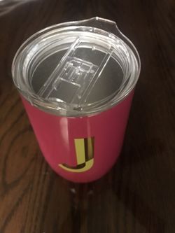 Pink J Wine Tumbler New
