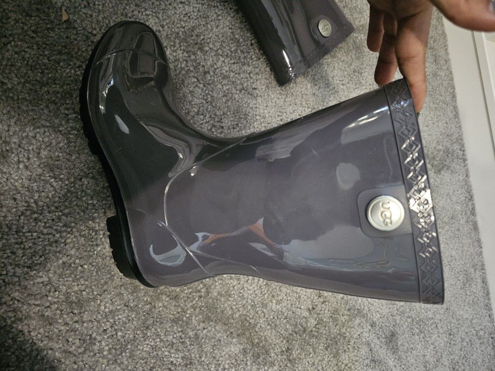 UGG grey rain boots 