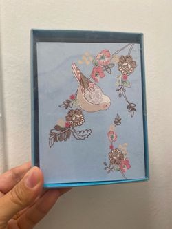 Bird and Floral Notecard Set with Box