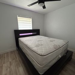 Queen Mattress with Bed Frame  