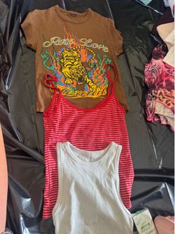 3 shirts 1 urban 1 brandy 1 not sure small and med