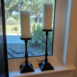 Black Wrought Iron Candle Holders