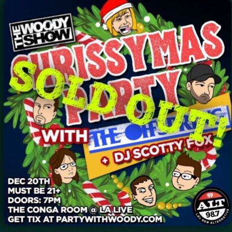 The Woody Show Chrissymas Party With The Offspring Sold Out Tickets Available 