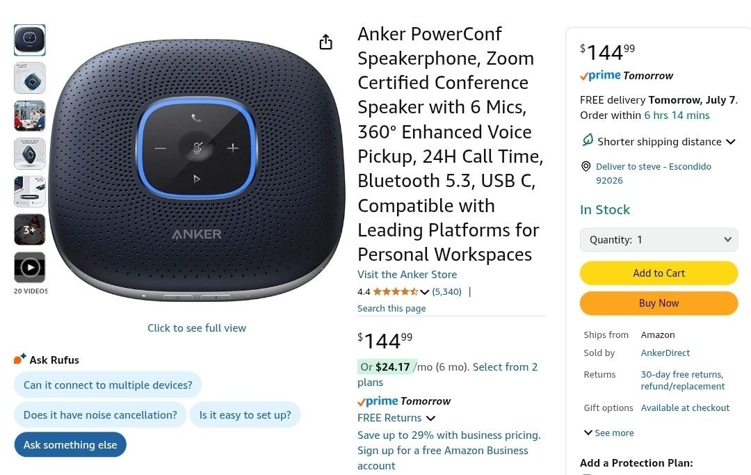 Anker Ultra Clear Professional Wireless Conference Speaker
