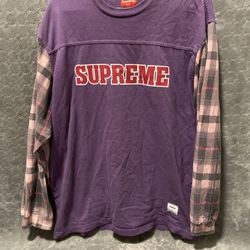 Supreme Plaid Sleeved Tee