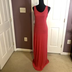 Pink-coral maxi dress